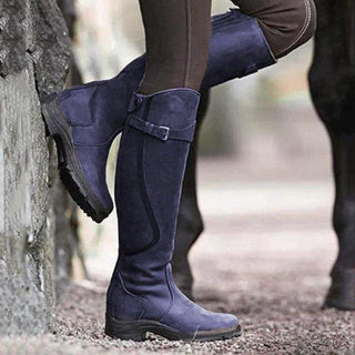 Dames Waterdichte Leren Winter Equestrian Laars met Superieure Isolatie en Duurzaamheid Lila