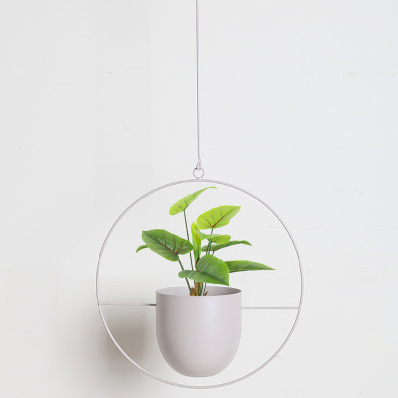 Elegante Luxe Moderne Hangpotten Voor Binnenplanten Decor Lichtgrijs Cirkel