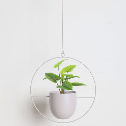 Elegante Luxe Moderne Hangpotten Voor Binnenplanten Decor Lichtgrijs Cirkel
