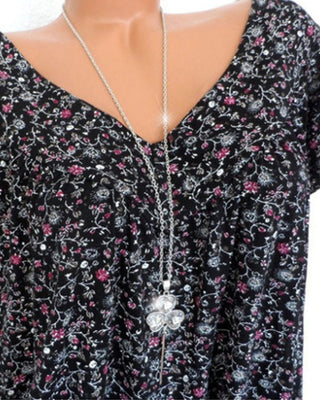 Sophé | Damesblouse met bloemenprint – Korte mouwen, Elegante V-hals