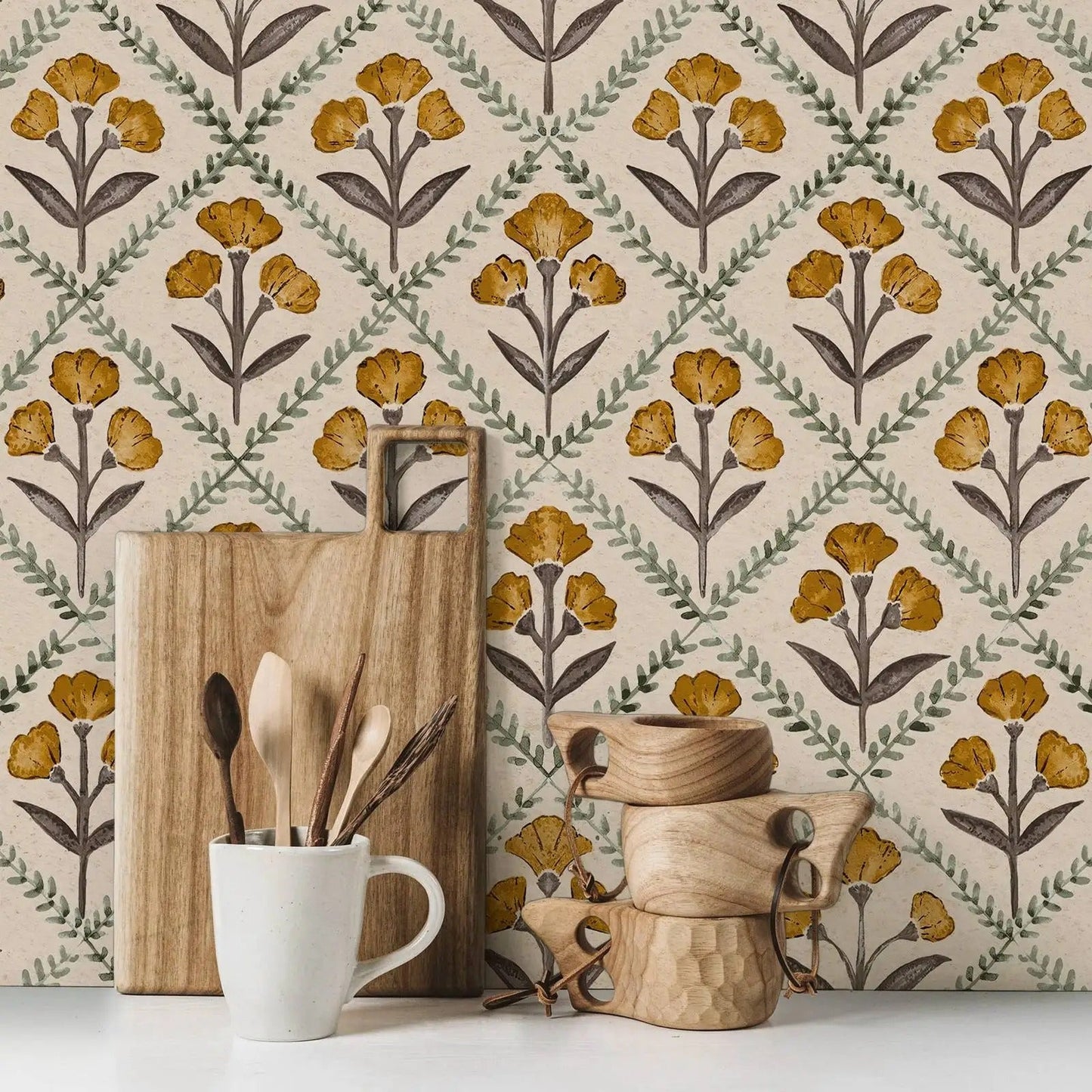 Elegante Bloemenbehang met Vintage Design voor Elke Kamer