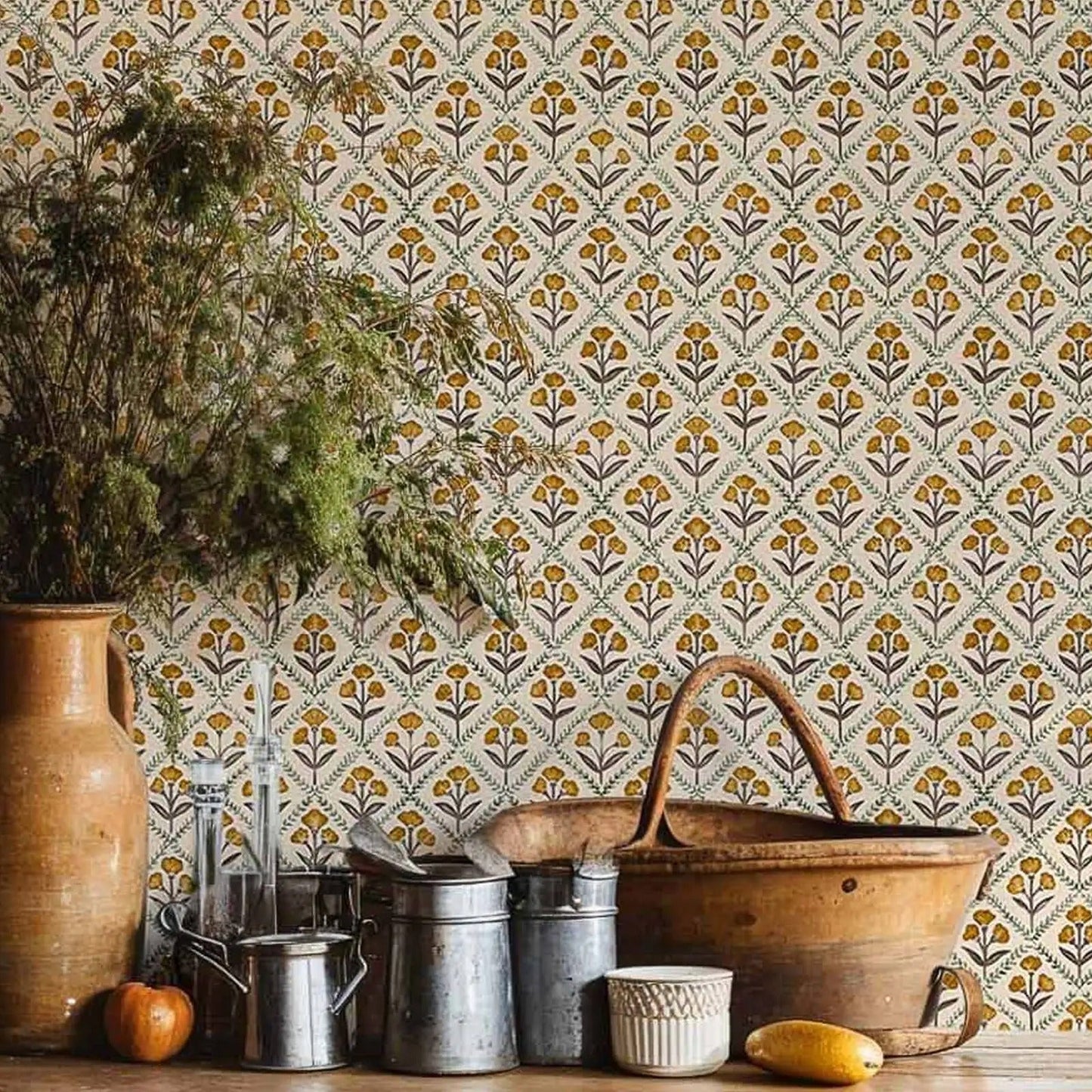 Elegante Bloemenbehang met Vintage Design voor Elke Kamer