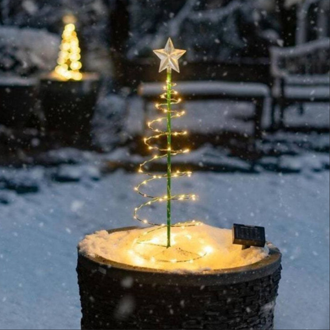 Draadloze Solar Kerstboom Werkt Op Zonne-Energie Tuin