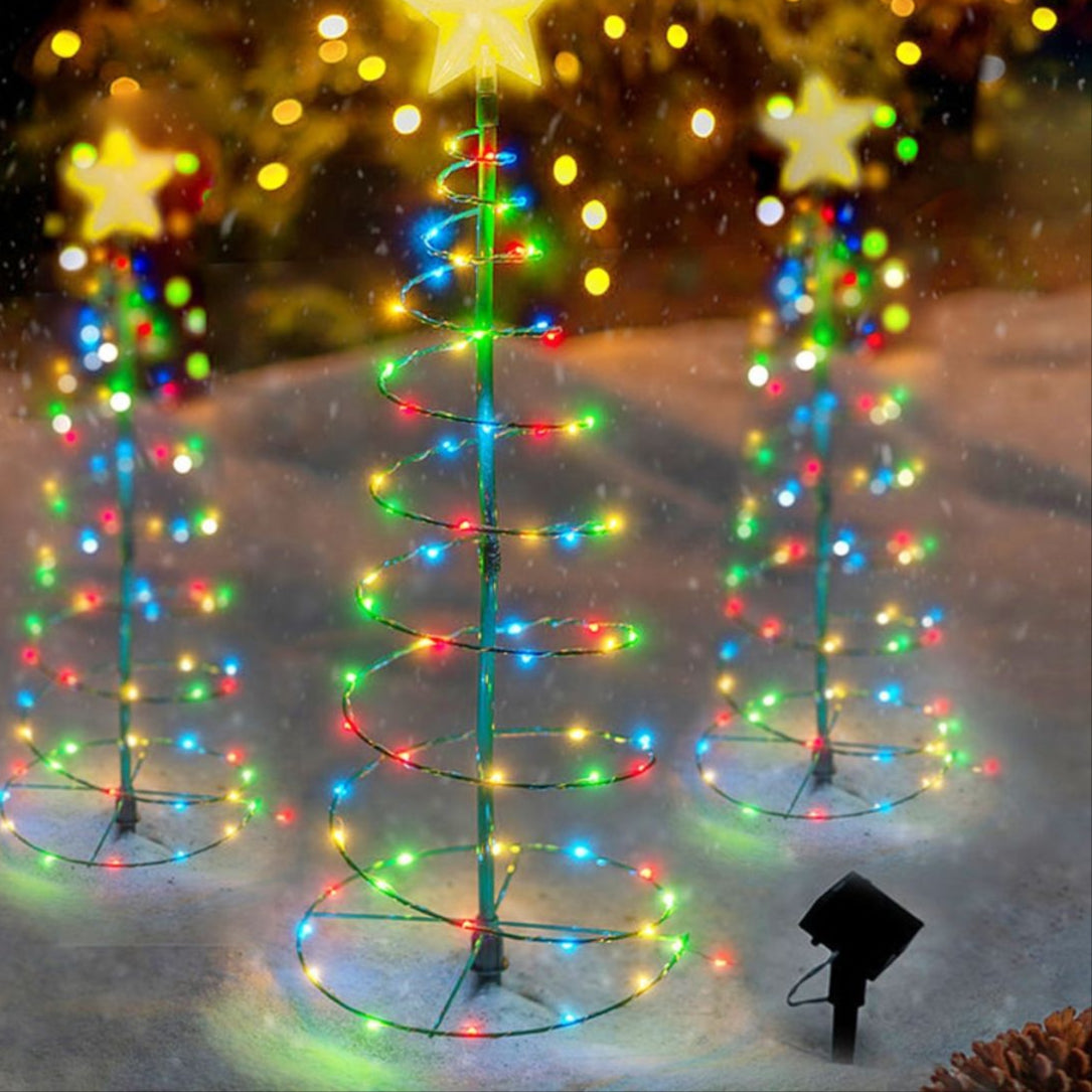 Draadloze Solar Kerstboom Werkt Op Zonne-Energie Tuin