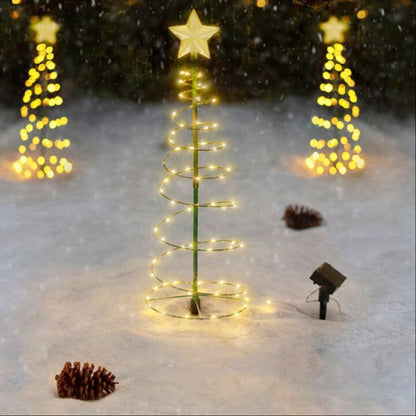 Draadloze Solar Kerstboom Werkt Op Zonne-Energie Tuin