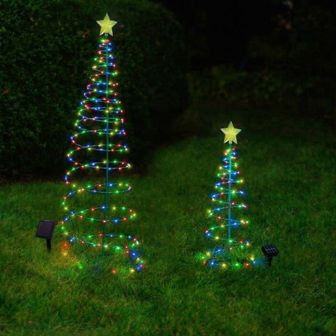 Draadloze Solar Kerstboom Werkt Op Zonne-Energie Tuin