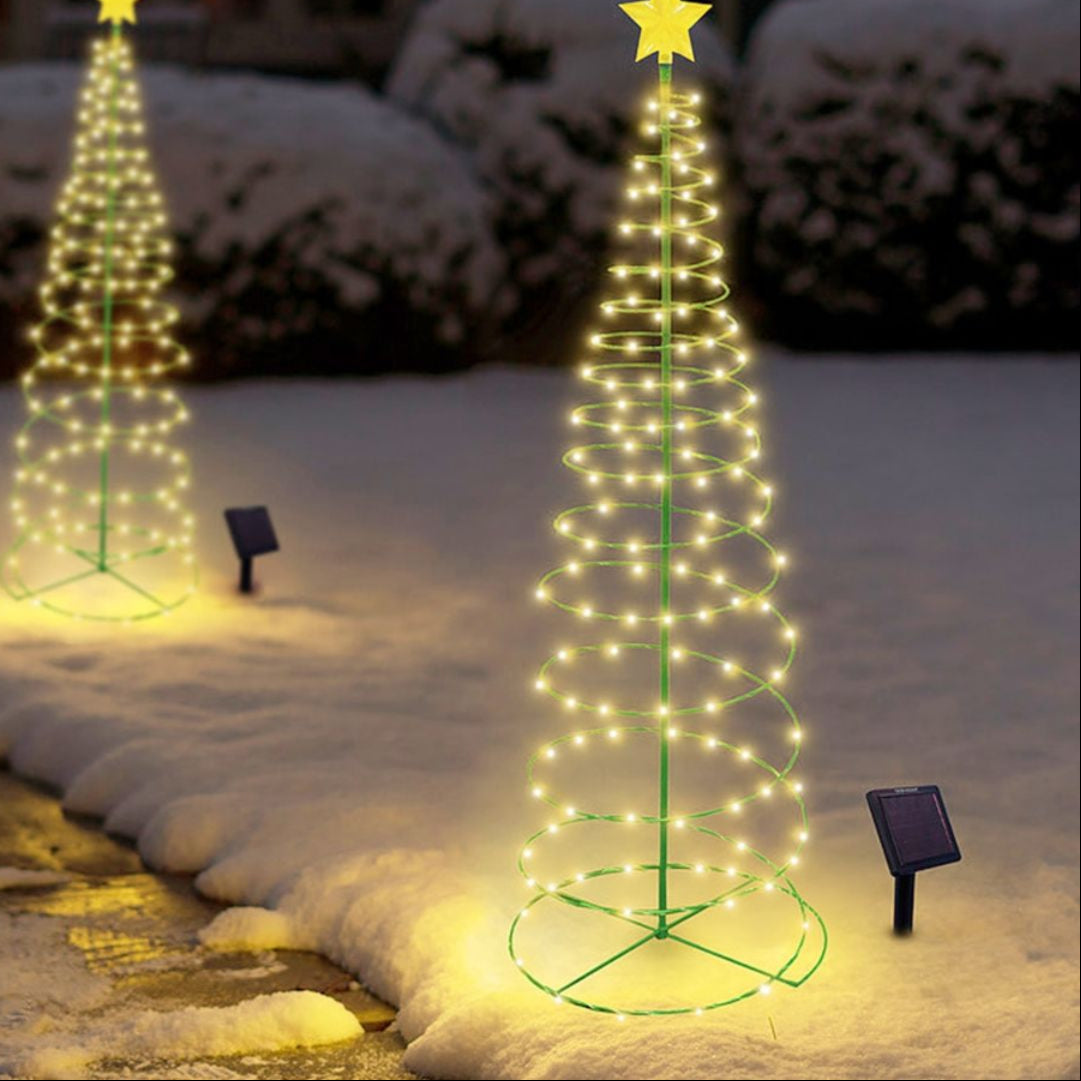 Draadloze Solar Kerstboom Werkt Op Zonne-Energie Tuin