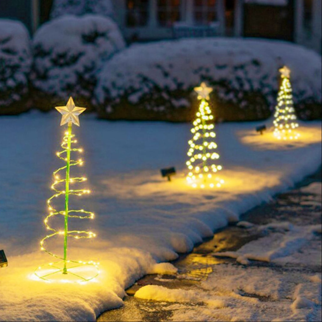 Draadloze Solar Kerstboom Werkt Op Zonne-Energie Tuin