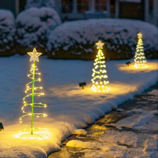 Draadloze Solar Kerstboom Werkt Op Zonne-Energie Tuin