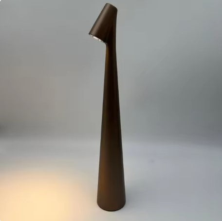 Draadloze Oplaadbare Tafellamp 35 cm met Aanraakfunctie en Dimbaarheid bruin 35cm