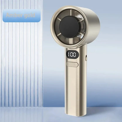 Draagbare Handventilator Bladeloos Kunststof USB Oplaadbaar Goud