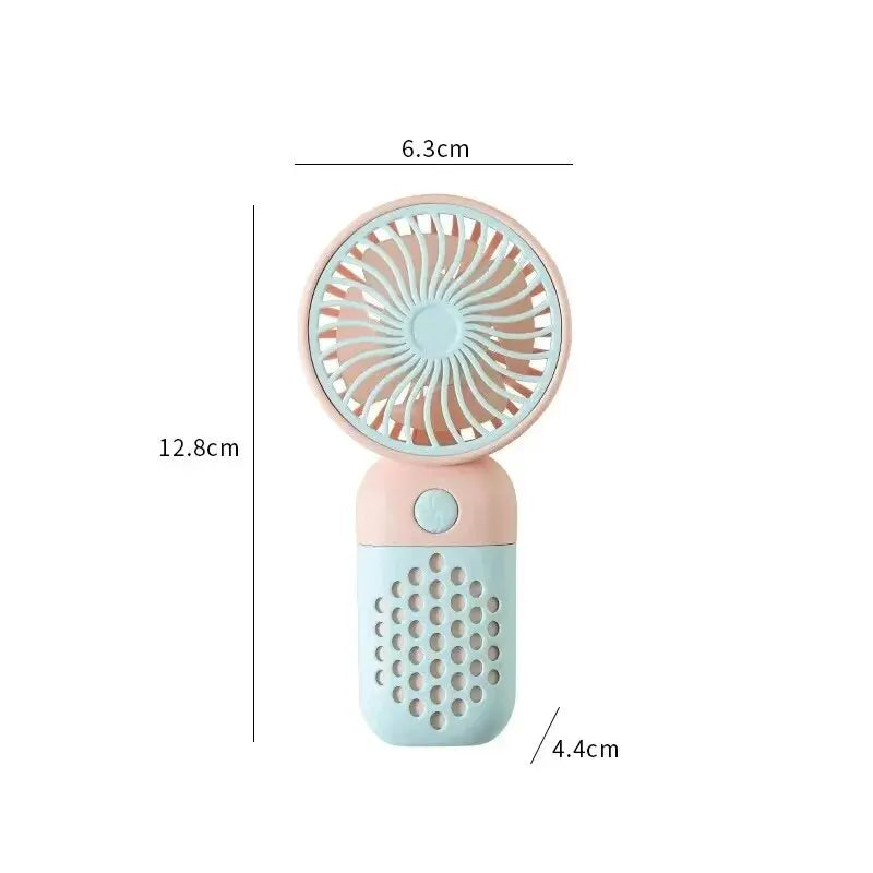 Draagbare Handventilator USB ABS Voor Studenten En Onderweg blauw