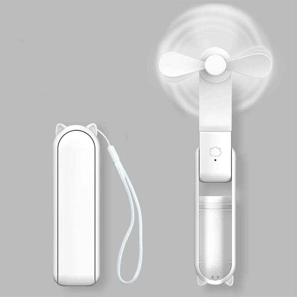 Draagbare Mini Handventilator USB Oplaadbaar Voor Koeling Wit