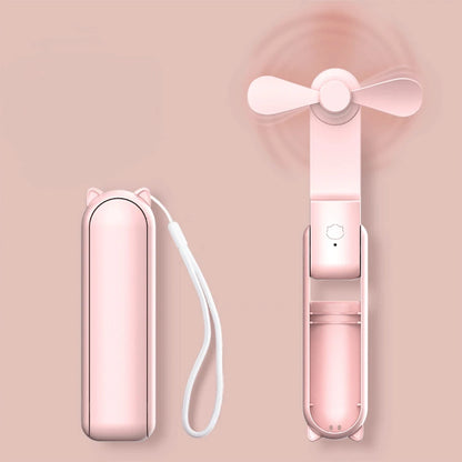 Draagbare Mini Handventilator USB Oplaadbaar Voor Koeling Roze