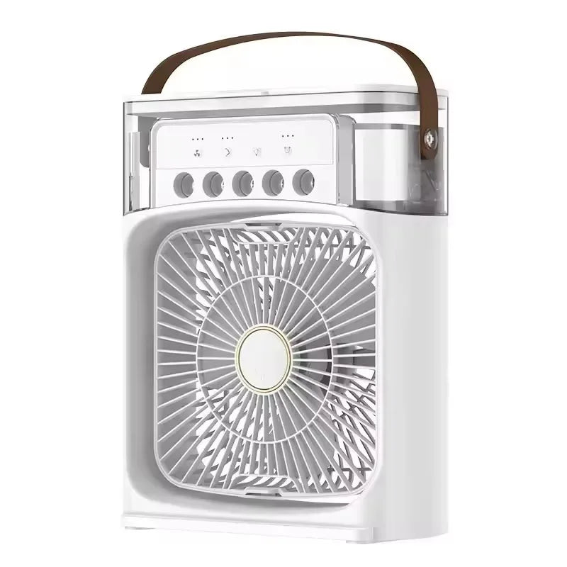 Draagbare Ventilator 3-in-1 met Vernevelaar en Luchtkoeler Wit