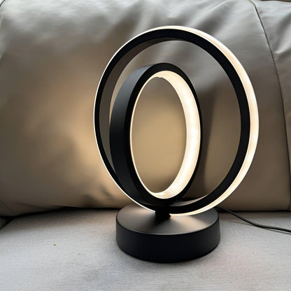 Halo - Moderne Dimbare Metalen Bureaulamp voor Thuis Zwart