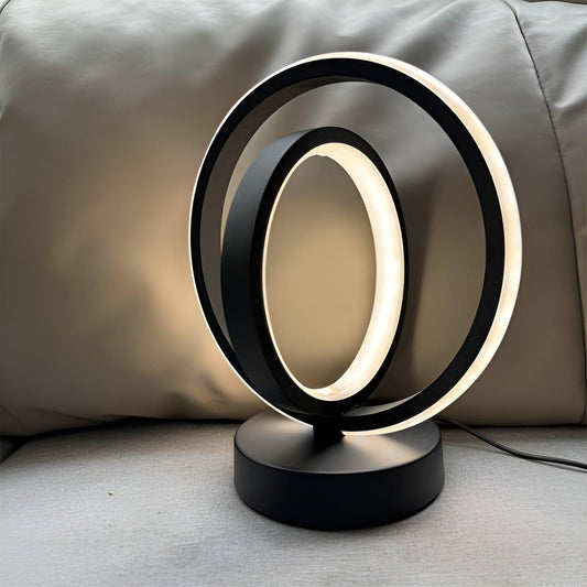 Halo - Moderne Dimbare Metalen Bureaulamp voor Thuis Zwart