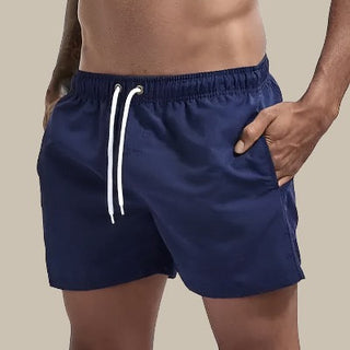 Obsidian | Heren badshorts sneldrogend met elastische taille donkerblauw