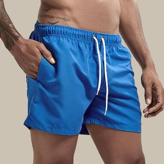 Obsidian | Heren badshorts sneldrogend met elastische taille Marineblauw