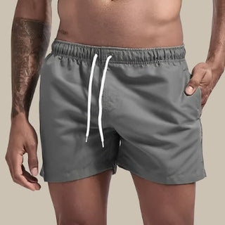 Obsidian | Heren badshorts sneldrogend met elastische taille grijs