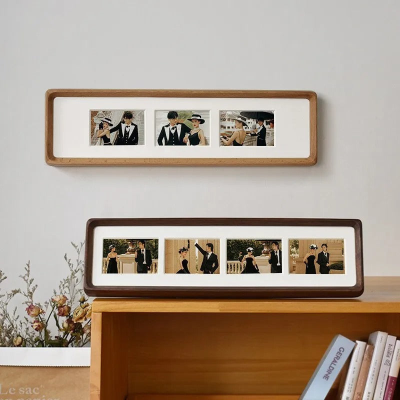 Elegante Houten Fotolijst Voor Triptych En Quadruple Foto's