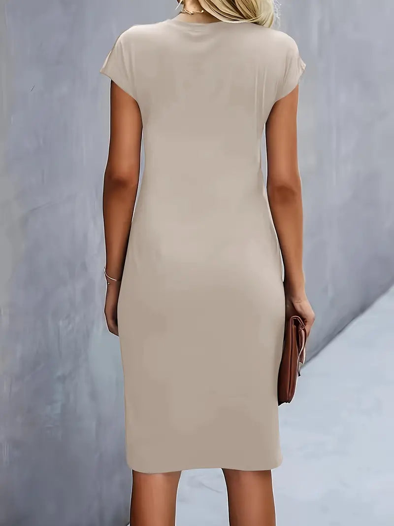 Katrien – Tijdloze Midi Jurk – Elegant en Comfortabel
