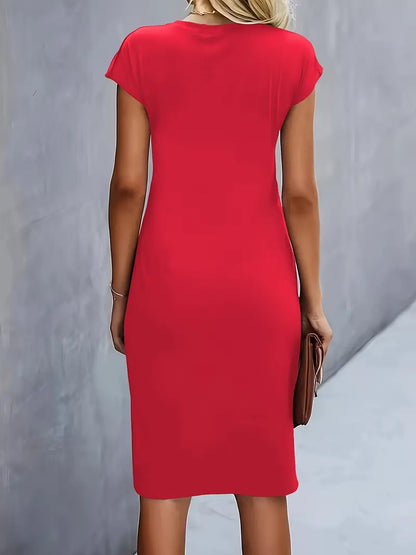 Katrien – Tijdloze Midi Jurk – Elegant en Comfortabel