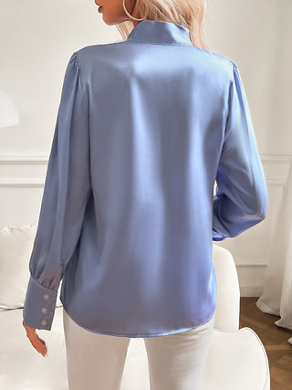 Chane | Damesblouse met Strik Hals en Elegante Mouwen