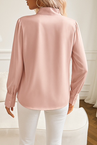 Chane | Damesblouse met Strik Hals en Elegante Mouwen