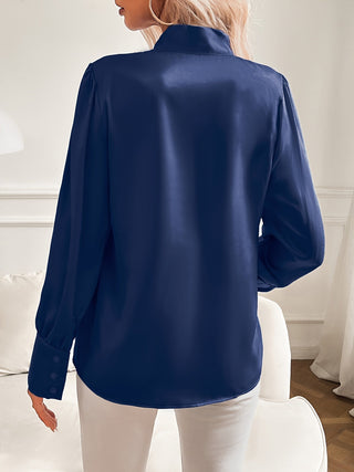 Chane | Damesblouse met Strik Hals en Elegante Mouwen