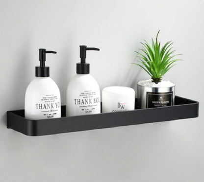 Geen-Boorgat Wandgemonteerd Doucheplank voor badkamer 30 cm 40cm Zwart