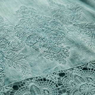 Estelo | Tuniekjurk voor dames - Geborduurde jurk met V-hals en kanten afwerking