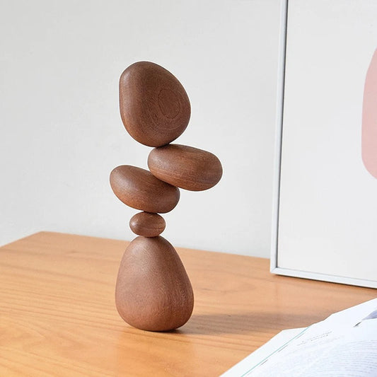 Steenvormige Houten Decoratie Voor Modern Interieur Default