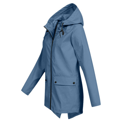 Dames Regenjas met Capuchon - Lichtgewicht, Waterdicht & Ademend
