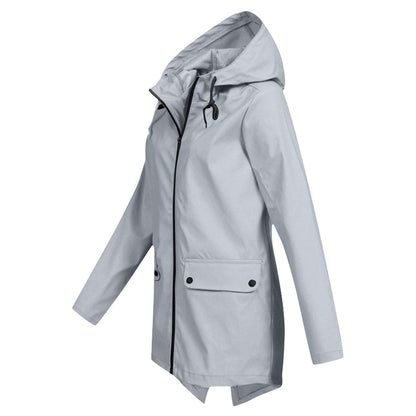 Dames Regenjas met Capuchon - Lichtgewicht, Waterdicht & Ademend