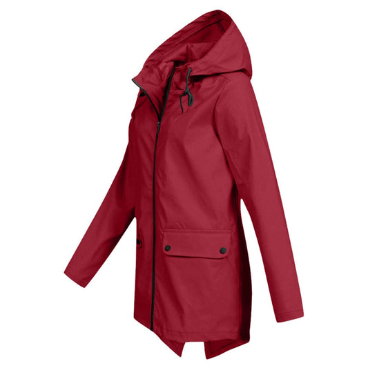 Dames Regenjas met Capuchon - Lichtgewicht, Waterdicht & Ademend