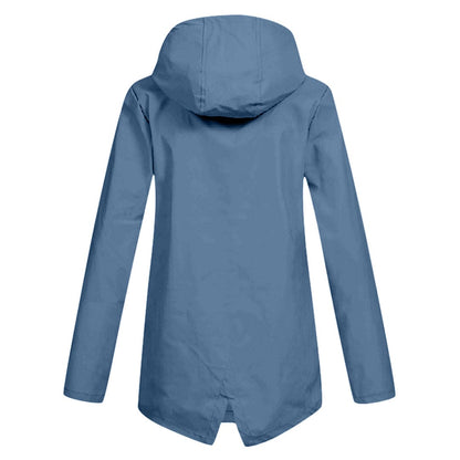 Dames Regenjas met Capuchon - Lichtgewicht, Waterdicht & Ademend