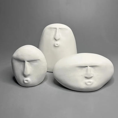 Modern Abstract Gipsen Gezichtsbeeldje Voor Elke Ruimte