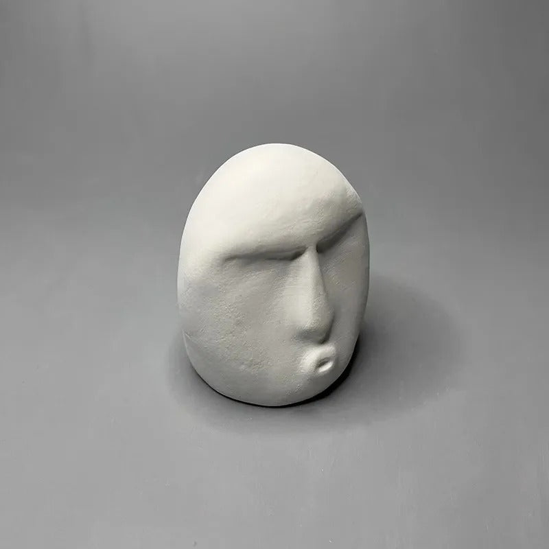 Modern Abstract Gipsen Gezichtsbeeldje Voor Elke Ruimte