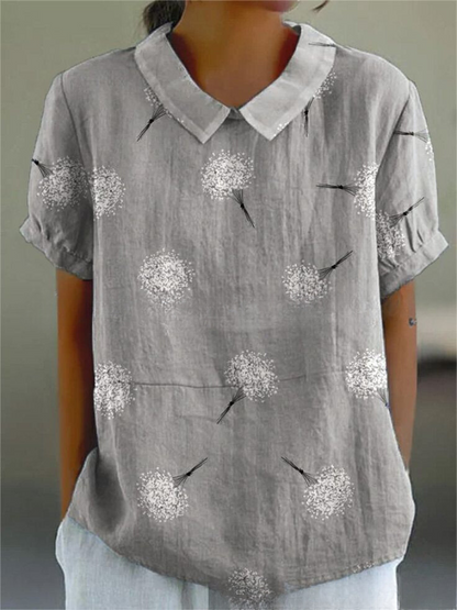 Blouse Dames Vintage Bloemenpatroon Romantische Losse