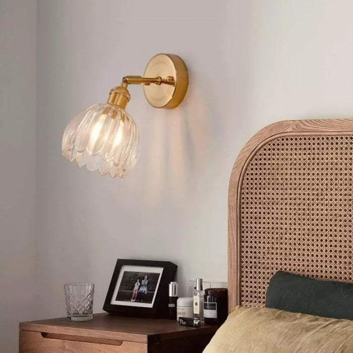 Freya Lotus glazen wandlamp
