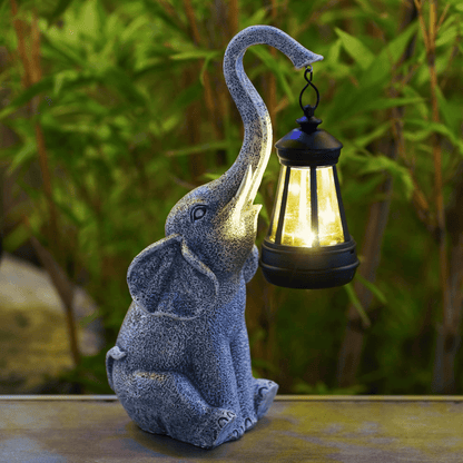 Tuinlamp Met Olifant Van Resin Voor Sfeervolle Avonden