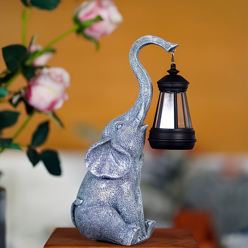 Tuinlamp Met Olifant Van Resin Voor Sfeervolle Avonden