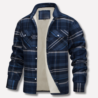 Geruit katoenen flanellen shirt in houthakkersstijl, ideaal als laagjeskleding voor buiten.