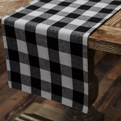 Geruite Tafelloper voor Feestelijke Kerstdecoratie van Jute