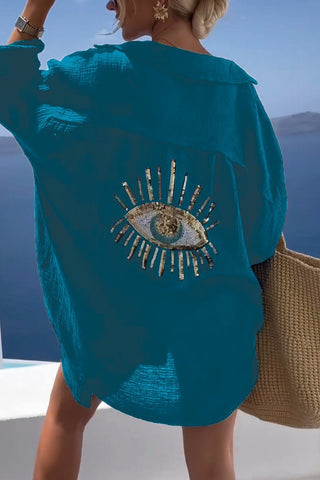 Glamore | Casual Overhemd Blauw