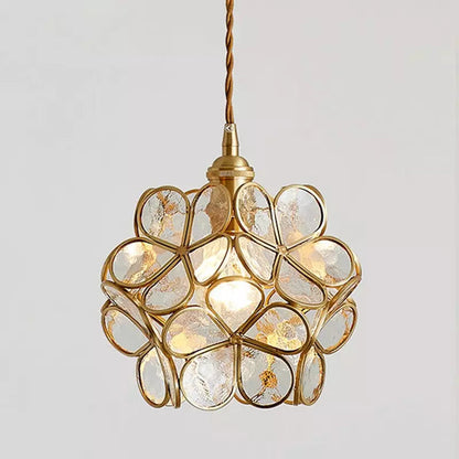 Glazen Hanglamp Lotusbloem Design Voor Modern Interieur Transparant C