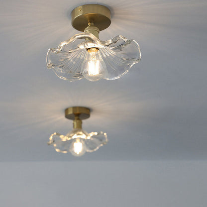 Glazen Plafondlamp Hibiscusvorm Modern Elegant Design