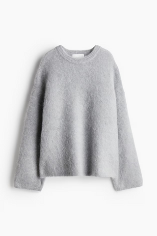 Aurora Luxe Mohair Sweater – Tijdloos Comfort en Elegantie Grijs