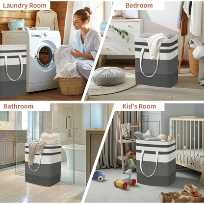 Grote Opvouwbare Wasmand Met Versterkte Handvatten 75L Waterdicht